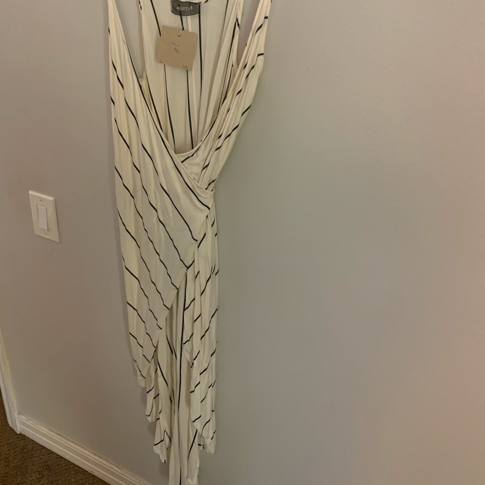 Wrap around high low dress